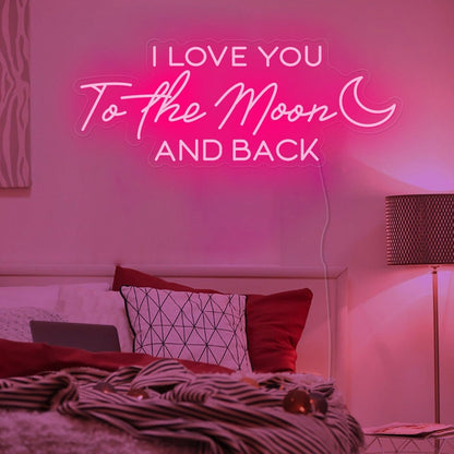 I Love You To The Moon And Back Led Neon Light Sign | Shineneon