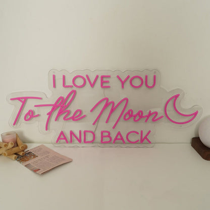 I Love You To The Moon And Back Led Neon Light Sign | Shineneon
