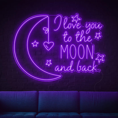 I Love You To The Moon And Back Led Neon Sign | Shineneon