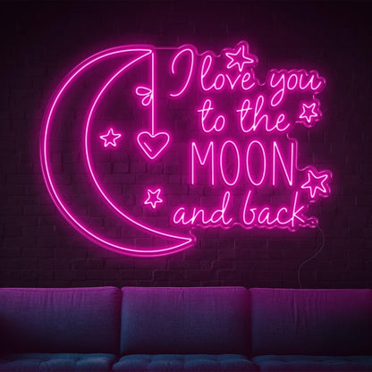 I Love You To The Moon And Back Led Neon Sign | Shineneon