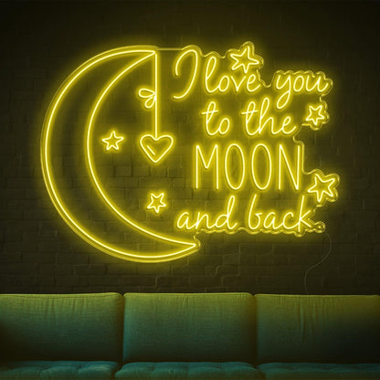 I Love You To The Moon And Back Led Neon Sign | Shineneon