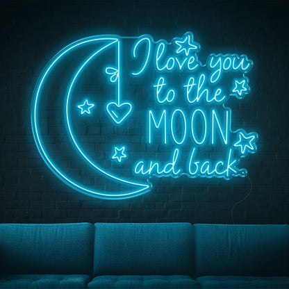 I Love You To The Moon And Back Led Neon Sign | Shineneon