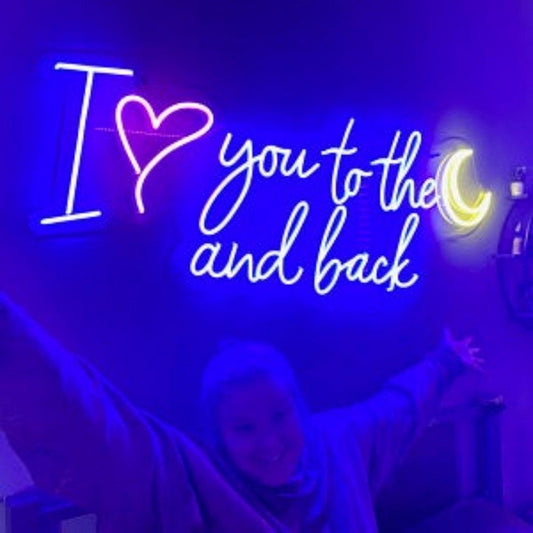 I Love You To The Moon And Back Led Sign Business Neon Sign