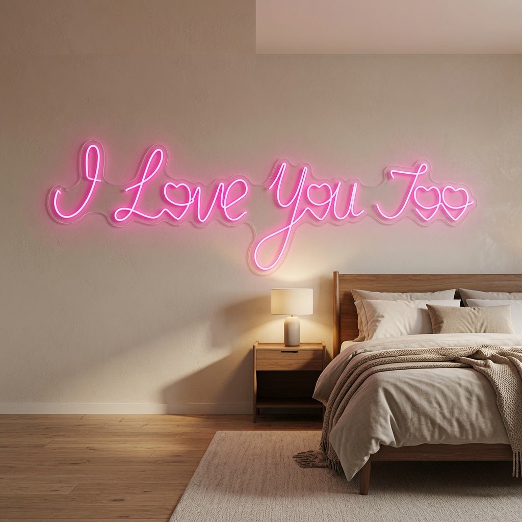 I Love You Too LED Neon Sign Home Wall Art - Shineneon