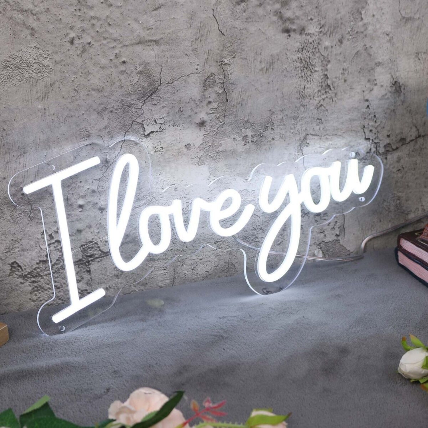 I Love You White Led Neon Sign | Shineneon