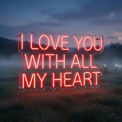 I Love You With All My Heart LED Neon Sign - 02 High-Converting Product Image