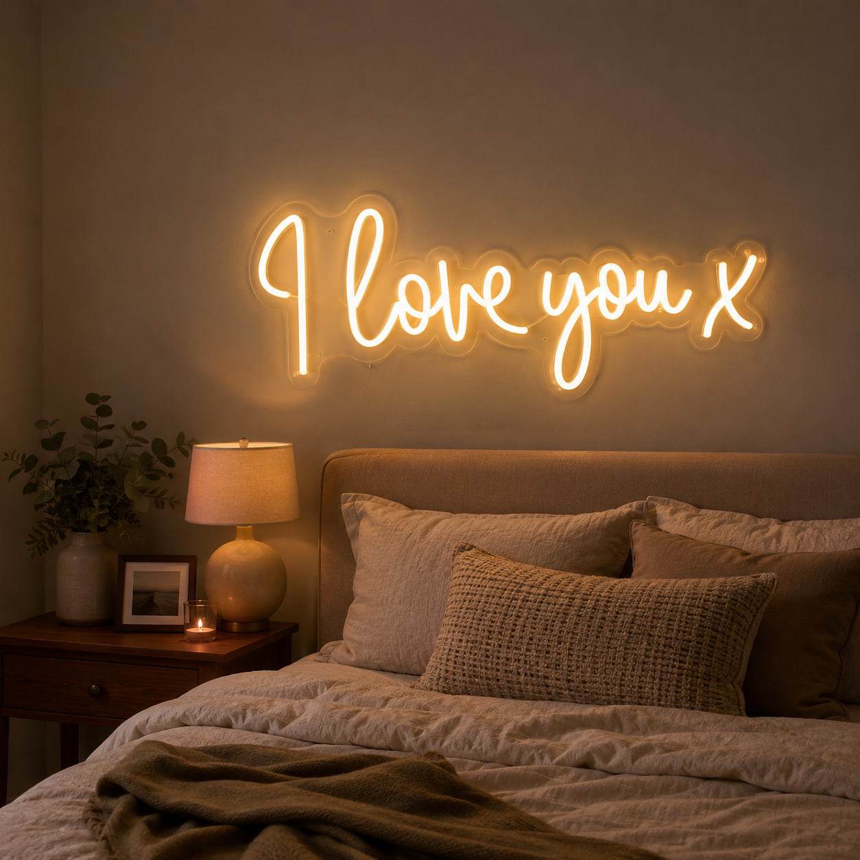 I Love You X LED Neon Sign - 03 Real Lifestyle Scene