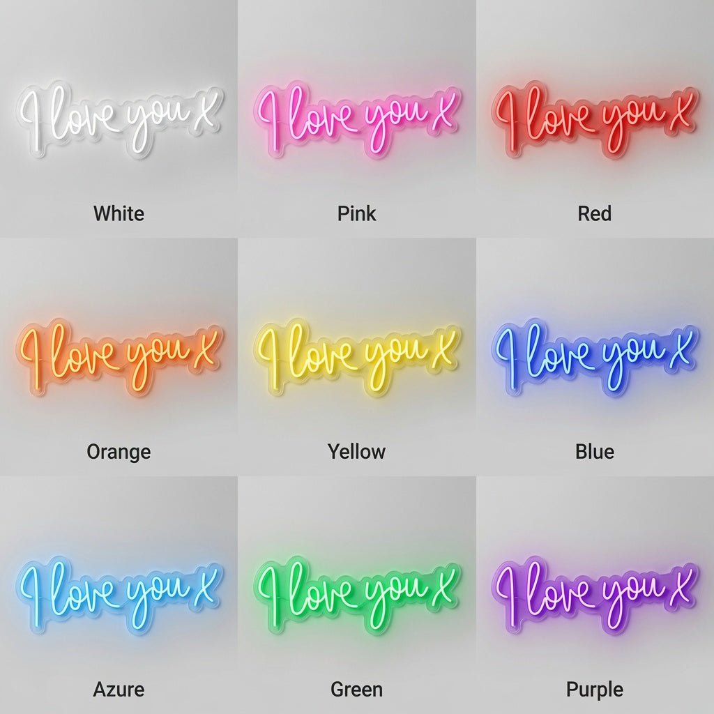 I Love You X LED Neon Sign Wall Neon Sign - Shineneon