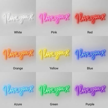 I Love You X LED Neon Sign Wall Neon Sign - Shineneon