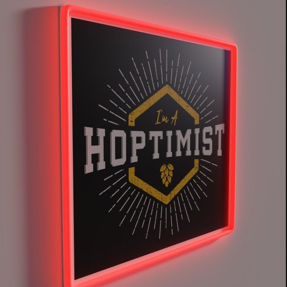 I M A Hoptimist Starburst With Hop Rgb Led Neon Sign - Shineneon