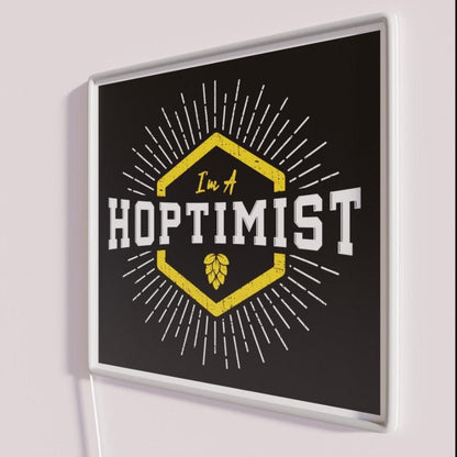 I M A Hoptimist Starburst With Hop Rgb Led Neon Sign - Shineneon