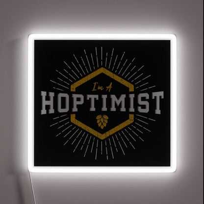 I M A Hoptimist Starburst With Hop Rgb Led Neon Sign - Shineneon