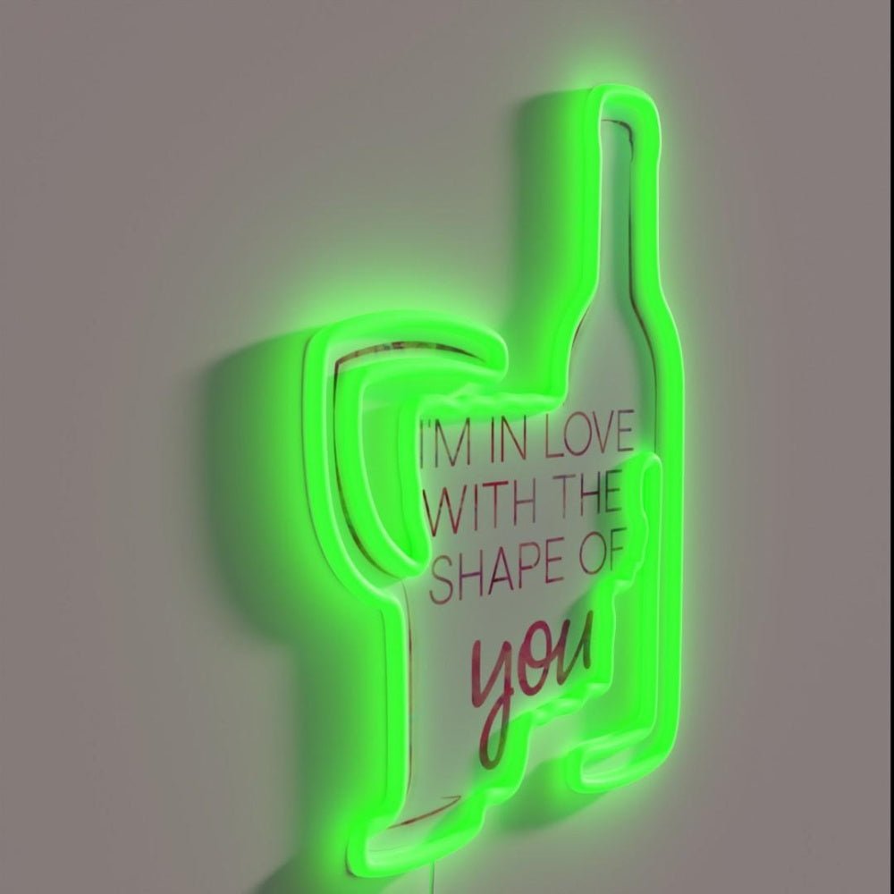I M In Love With The Shape Of You Wine Rgb Led Neon Sign - Shineneon