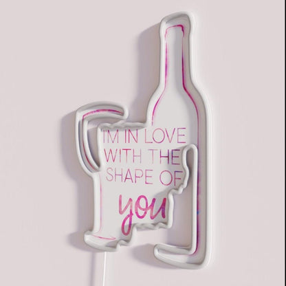 I M In Love With The Shape Of You Wine Rgb Led Neon Sign - Shineneon