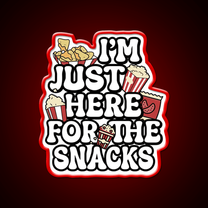 I M Just Here For The Snacks Snack Food Led Neon Sign Rgb Color - Shineneon