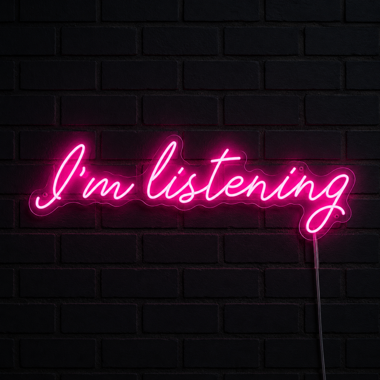 I M Listening Wall Decor LED Neon Sign - 01 Original Product Image