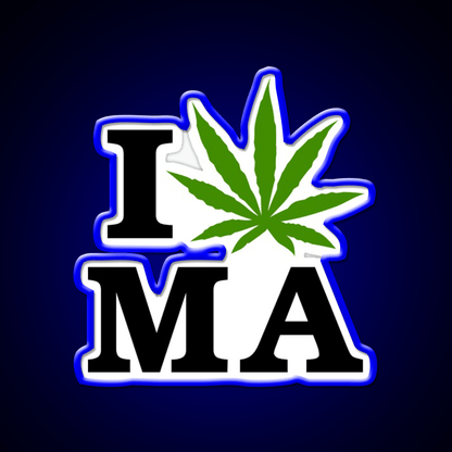 I Massachusetts Hemp Inspired Green Leaf Led Neon Sign Rgb Color - Shineneon