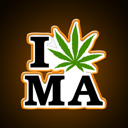 I Massachusetts Hemp Inspired Green Leaf Led Neon Sign Rgb Color - Shineneon