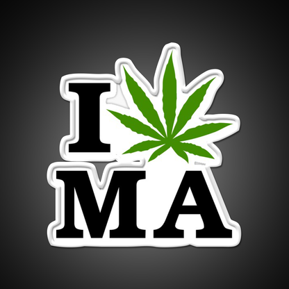 I Massachusetts Hemp Inspired Green Leaf Led Neon Sign Rgb Color - LED neon sign view 11