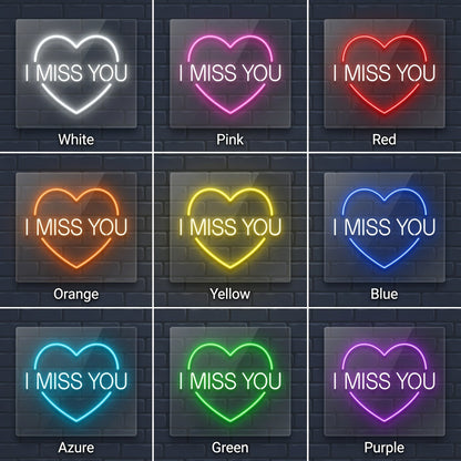 I Miss You LED Neon Sign Wall Neon Sign - 05 Color Grid