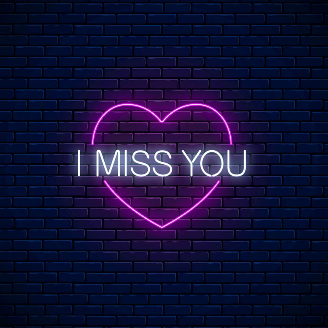 I Miss You Love Heart Led Sign Business Neon Sign