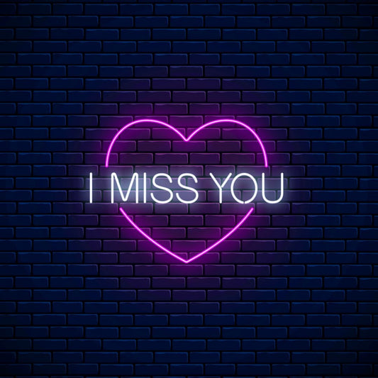 I Miss You Love Heart Led Sign Business Neon Sign