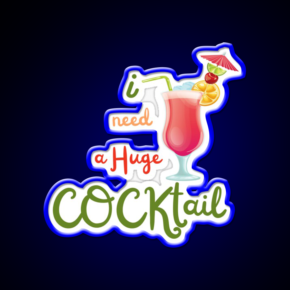 I Need A Huge Cocktail Bar Decor Led Neon Sign Rgb Color - LED neon sign view 5