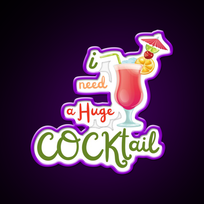 I Need A Huge Cocktail Bar Decor Led Neon Sign Rgb Color - LED neon sign view 9