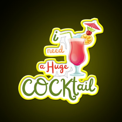 I Need A Huge Cocktail Bar Decor Led Neon Sign Rgb Color - LED neon sign view 7