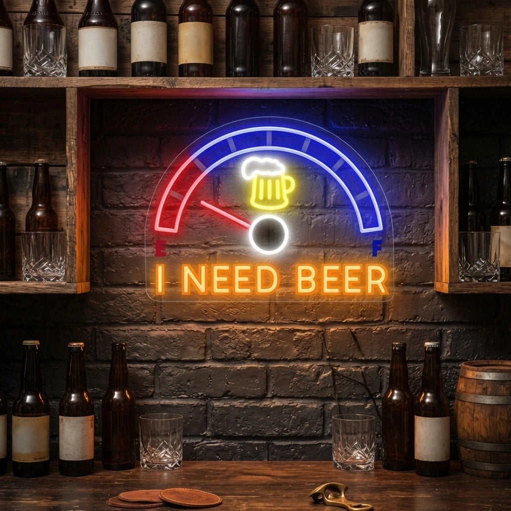 I Need Beer LED Neon Sign - 02 High-Converting Product Image