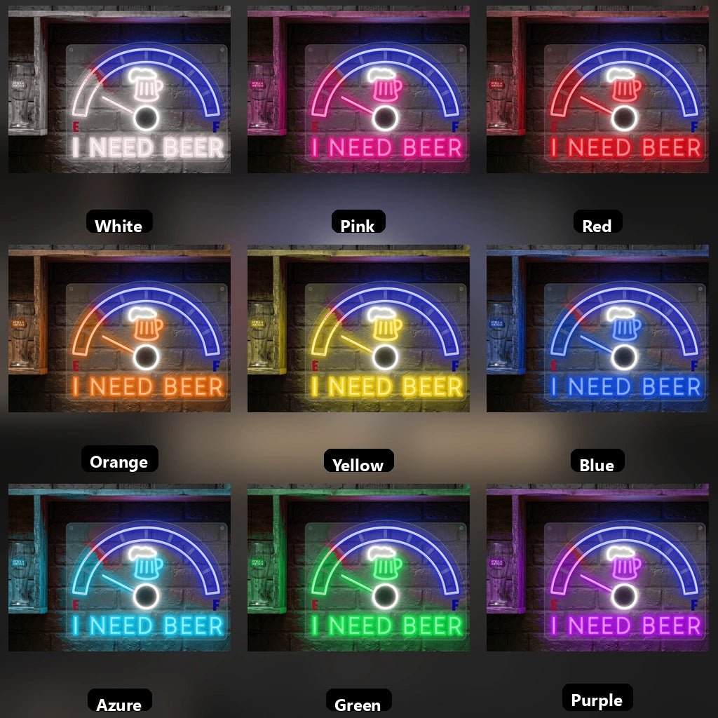I Need Beer LED Neon Sign - Shineneon