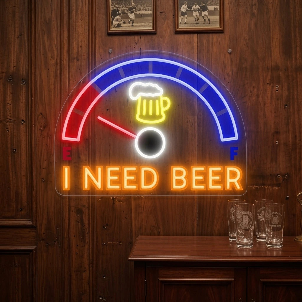 I Need Beer LED Neon Sign Home Wall Art - 01 Original Product Image