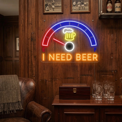 I Need Beer LED Neon Sign Home Wall Art - 03 Real Lifestyle Scene