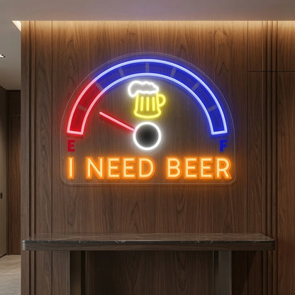 I Need Beer LED Neon Sign Home Wall Art - 04 Size Image