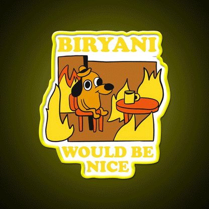 I Need Biryani Led Neon Sign Chinese Food Rgb Color