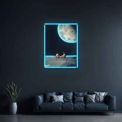I Need Space Crying Comic Girl Artwork Led Custom Signs - Shineneon