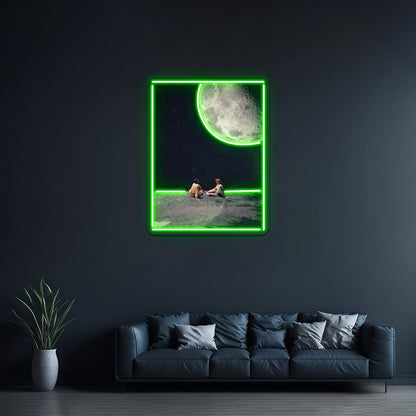 I Need Space Crying Comic Girl Artwork Led Custom Signs - Shineneon