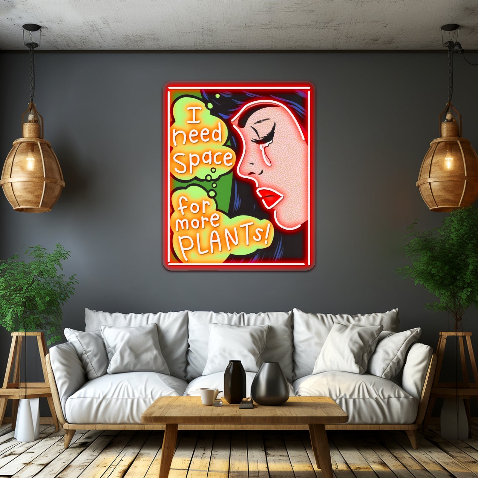 I Need Space For More Plants Artwork Led Custom Signs - Shineneon