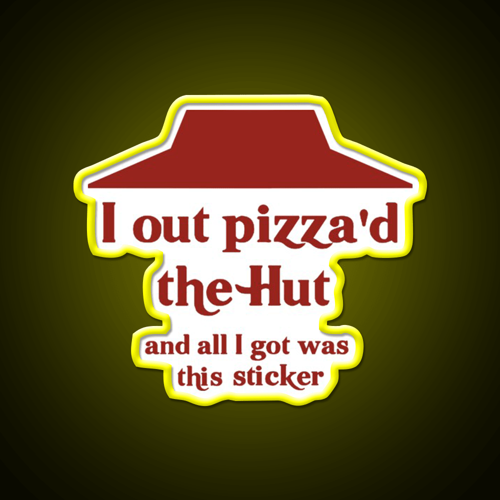 I Out Pizzad The Hut Fast Food Led Neon Sign For Burger Place Rgb Color - Shineneon