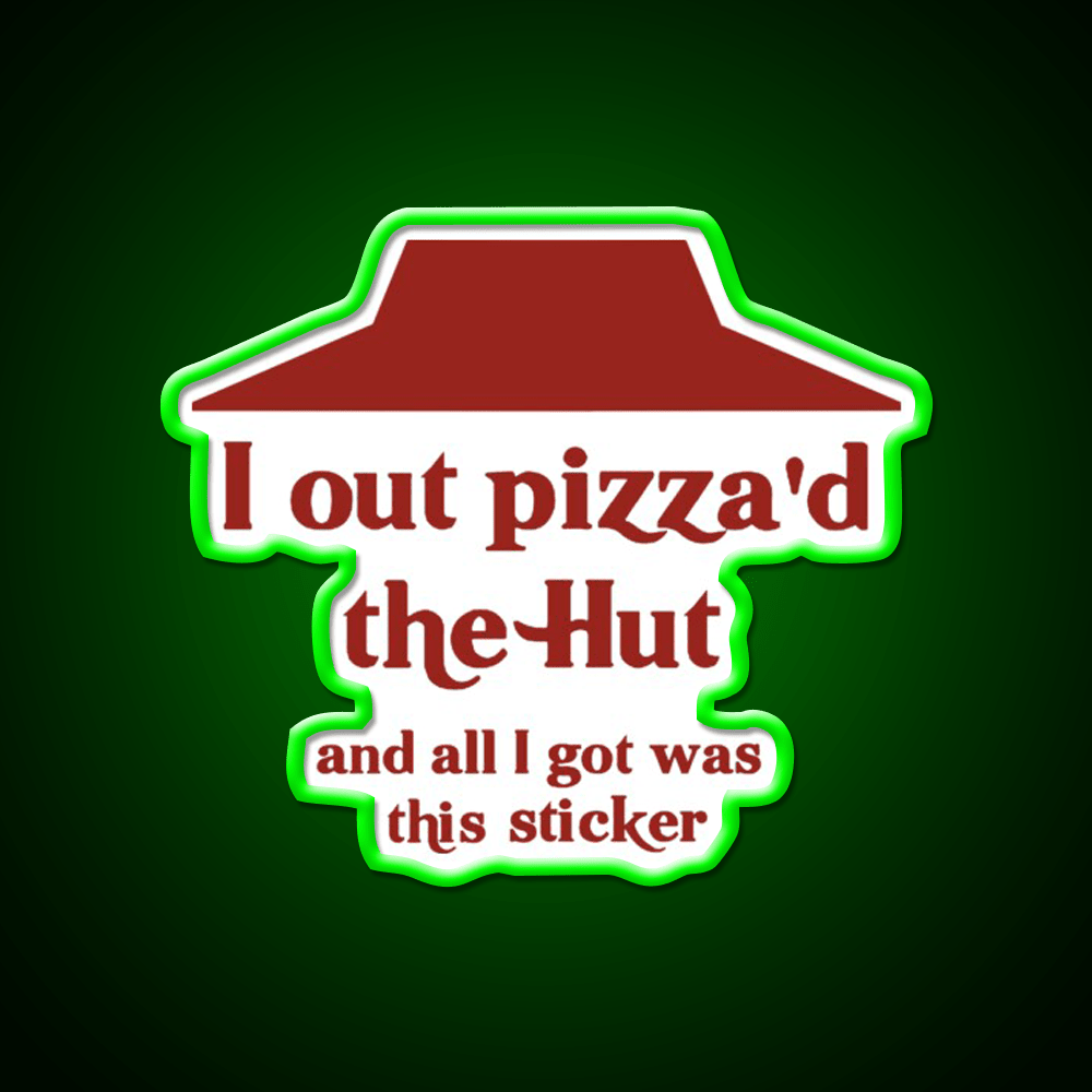 I Out Pizzad The Hut Fast Food Led Neon Sign For Burger Place Rgb Color - Shineneon