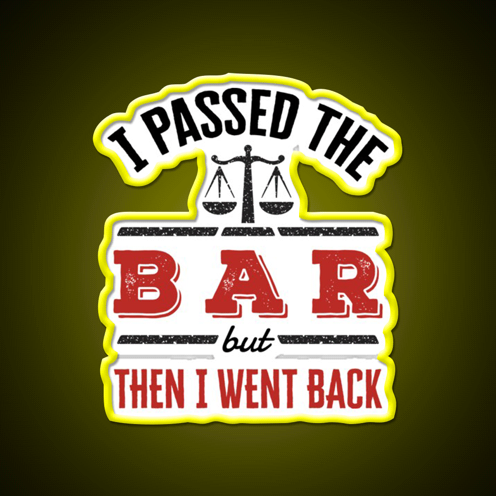 I Passed The Bar But Then I Went Back Man Cave Bar Led Neon Sign Rgb Color