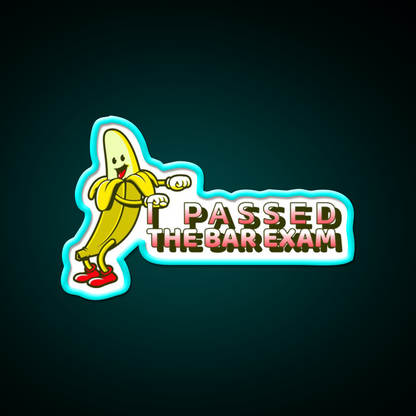 I Passed The Bar Exam Dancing Banana Funny Gift Bar Led Neon Sign Rgb Color