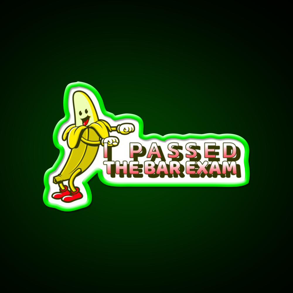 I Passed The Bar Exam Dancing Banana Funny Gift Bar Led Neon Sign Rgb Color