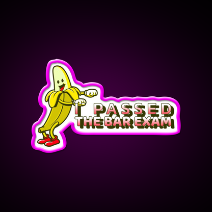 I Passed The Bar Exam Dancing Banana Funny Gift Bar Led Neon Sign Rgb Color