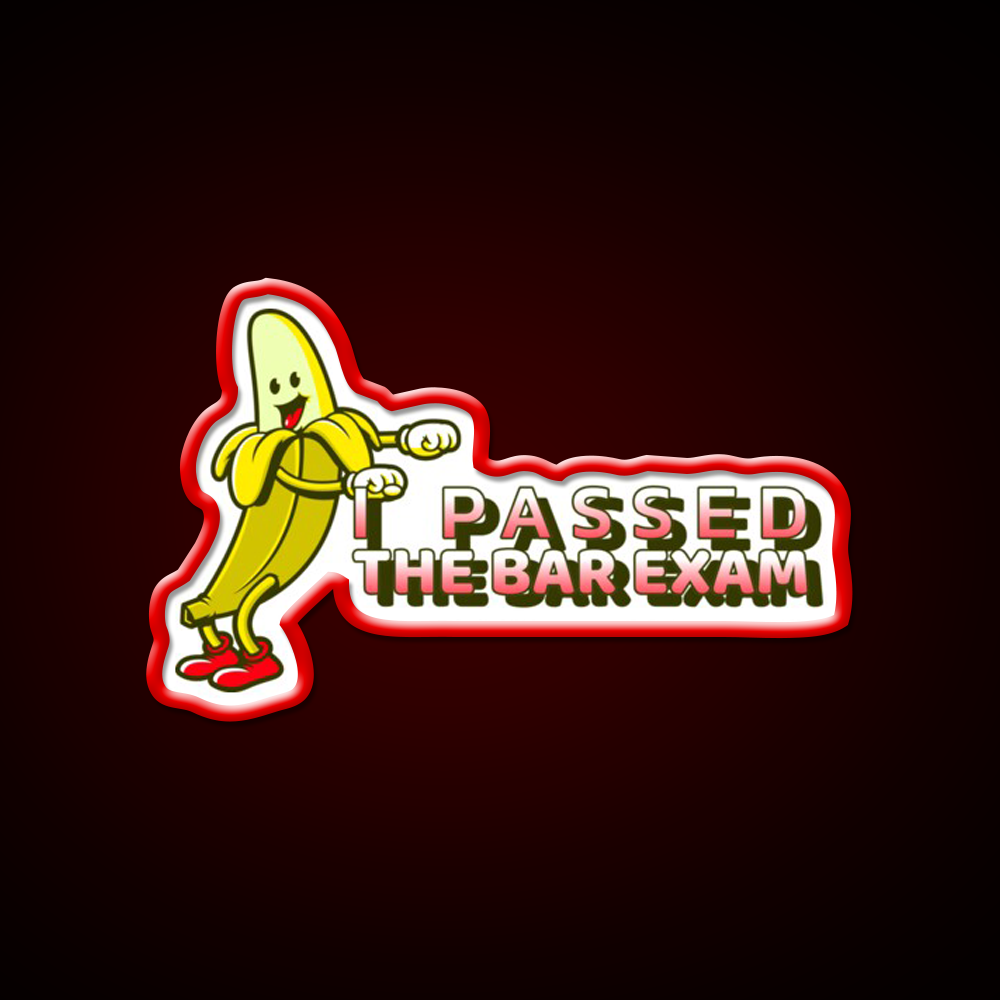 I Passed The Bar Exam Dancing Banana Funny Gift Bar Led Neon Sign Rgb Color