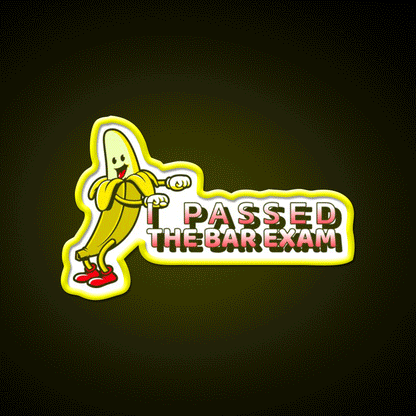 I Passed The Bar Exam Dancing Banana Funny Gift Bar Led Neon Sign Rgb Color