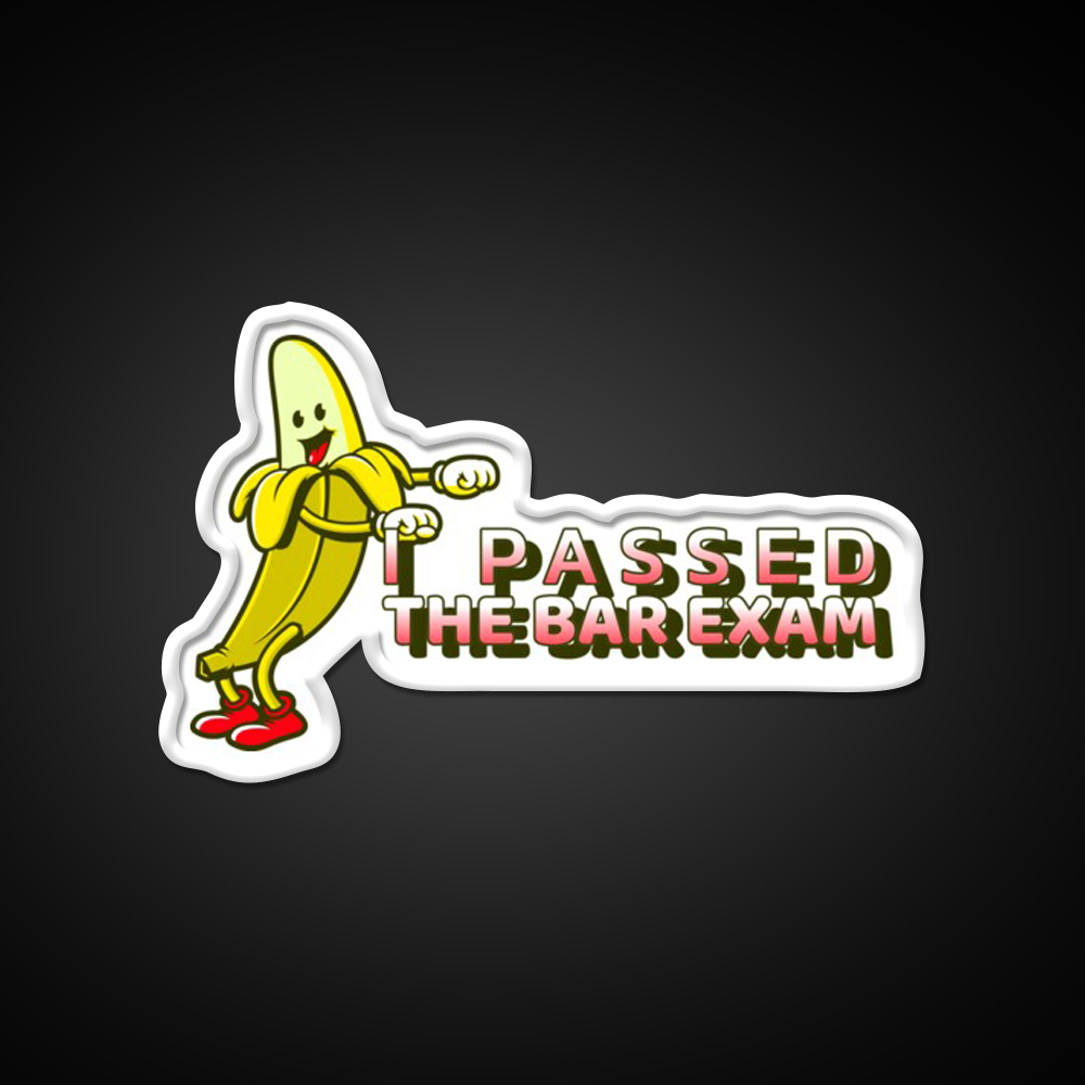 I Passed The Bar Exam Dancing Banana Funny Gift Bar Led Neon Sign Rgb Color