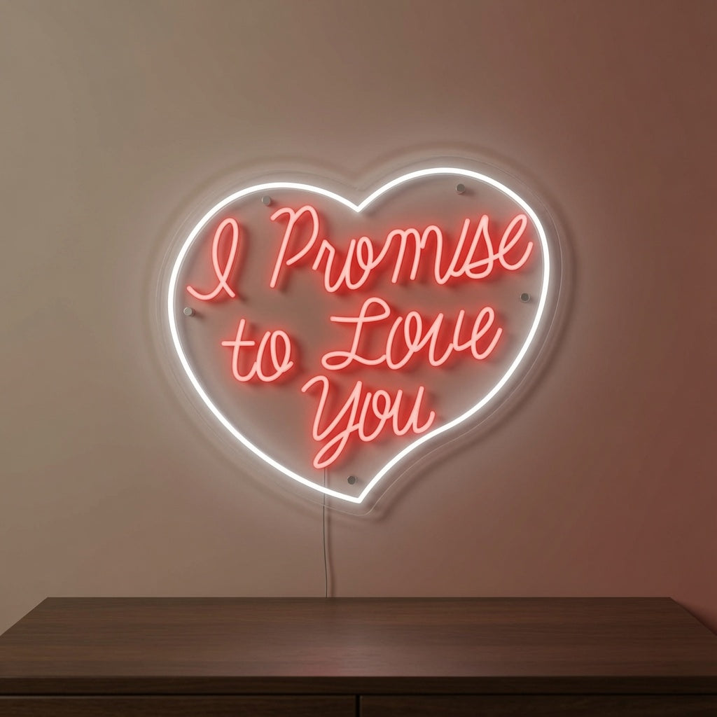 I Promise To Love You LED Neon Sign - 01 Original Product Image