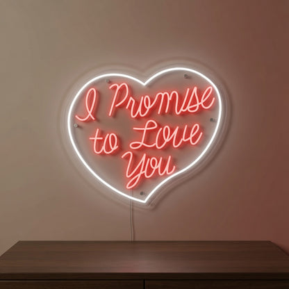 I Promise To Love You LED Neon Sign - 01 Original Product Image