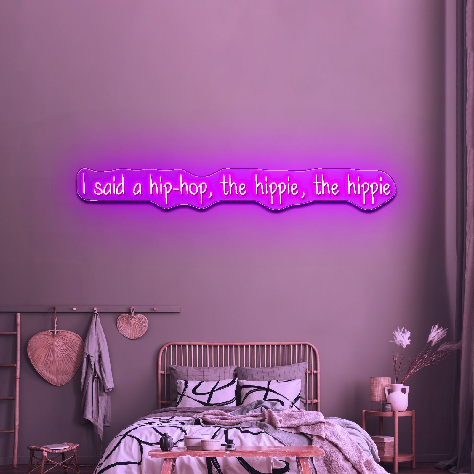 I Said A Hiphop The Hippie The Hippie Neon Signs With Fast Shipping - Shineneon